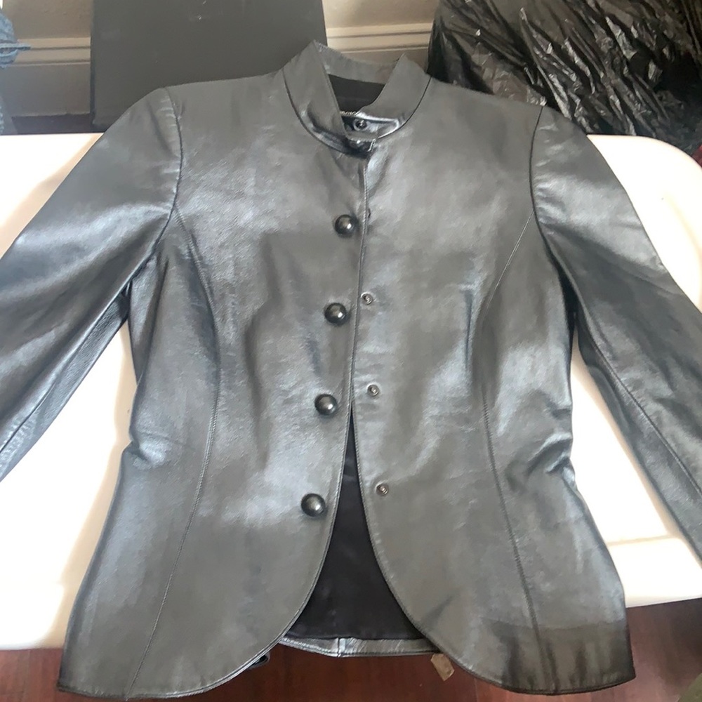 Giorgio Armani Lamb skin Leather Jacket